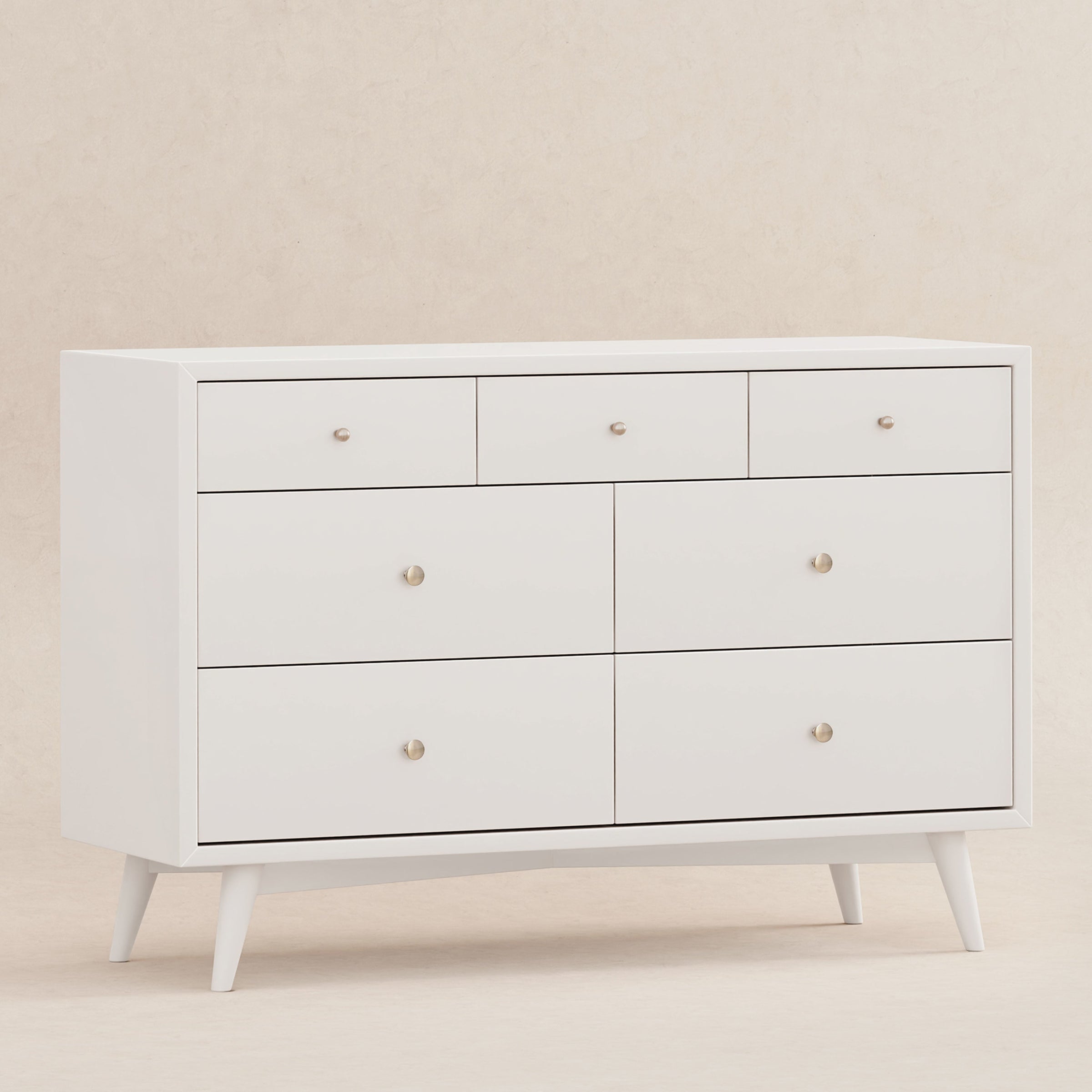 M15916RW,Palma 7-Drawer Double Dresser  Assembled in Warm White