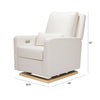 M23085PCMEWLB,Sigi Glider Recliner w/ Electronic Control and USB in Performance Cream Eco-Weave w/Light wood base