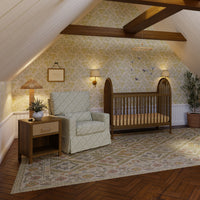 M21787GLT,Sarah Flint x Namesake Crawford Swivel Glider in Green Lattice Performance Eco-Weave