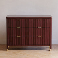 M26716CR,Brimsley Tambour 6-Drawer Assembled Dresser in Crimson