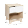 M4260NXW,Hudson Nightstand with USB Port in Washed Natural / White