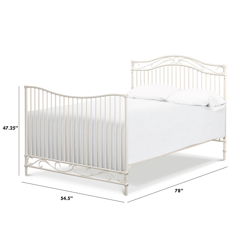 M21589VWH,Noelle Full Size Bed Conversion Kit in Vintage White