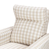 M17182TGH,Willa Pro Power Glider Recliner w/ Power Lumbar in Tan Gingham