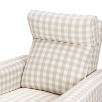 M17182TGH,Willa Pro Power Glider Recliner w/ Power Lumbar in Tan Gingham