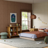 M31685ST,Mushroom Pouf in Sage Teddy Loop