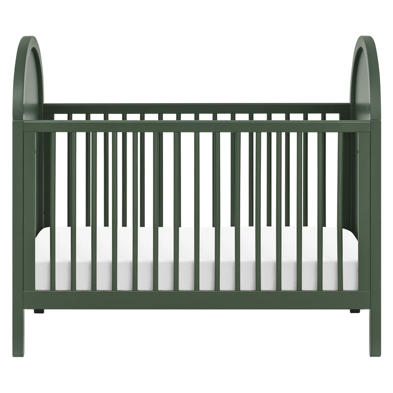 M25601FRGRNC,Bondi Cane 3-in-1 Convertible Crib w/ Toddler Bed Kit in Forest Green w/ Natural Cane