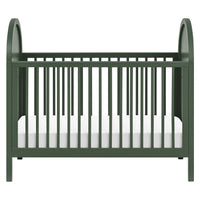 M25601FRGRNC,Bondi Cane 3-in-1 Convertible Crib w/ Toddler Bed Kit in Forest Green w/ Natural Cane