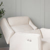 M11286PCMEW,Kiwi Plus Power Glider Recliner w/ Power Headrest in Performance Cream Eco-Weave