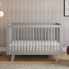 M4201G,Hudson 3-in-1 Convertible Crib w/Toddler Bed Conversion Kit in Grey Finish