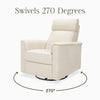 M17182PWB,Willa Pro Power Glider Recliner w/ Power Lumbar in Performance Ivory Boucle