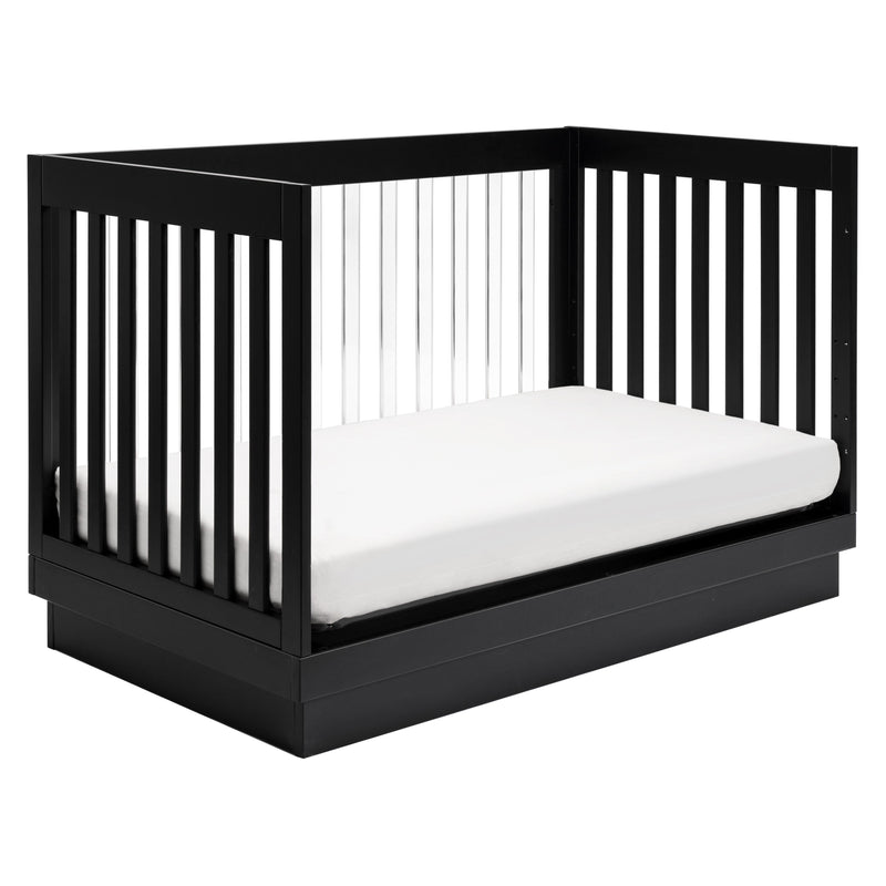 M8601KB,Harlow 3-in-1 Convertible Crib w/Toddler Bed Conversion Kit in Black/Acrylic