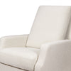 M22286WBLB,Crewe Electronic Swivel Glider Recliner in Ivory Boucle w/Light Wood Base