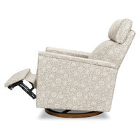 M17186MADB,Willa Plus Power Glider Recliner w/ Power Headrest in Mallow in Ash w/ Dark Wood Base