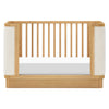 M26201HYWB,Bondi Boucle 4-in-1 Convertible Crib w/ Toddler Bed Kit in Honey with Ivory Boucle