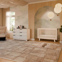 M4216NXW,Hudson 6-Drawer Double Dresser  Assembled in Washed Natural and White