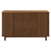 M29816NL,Pogo Tambour Assembled Dresser in Natural Walnut