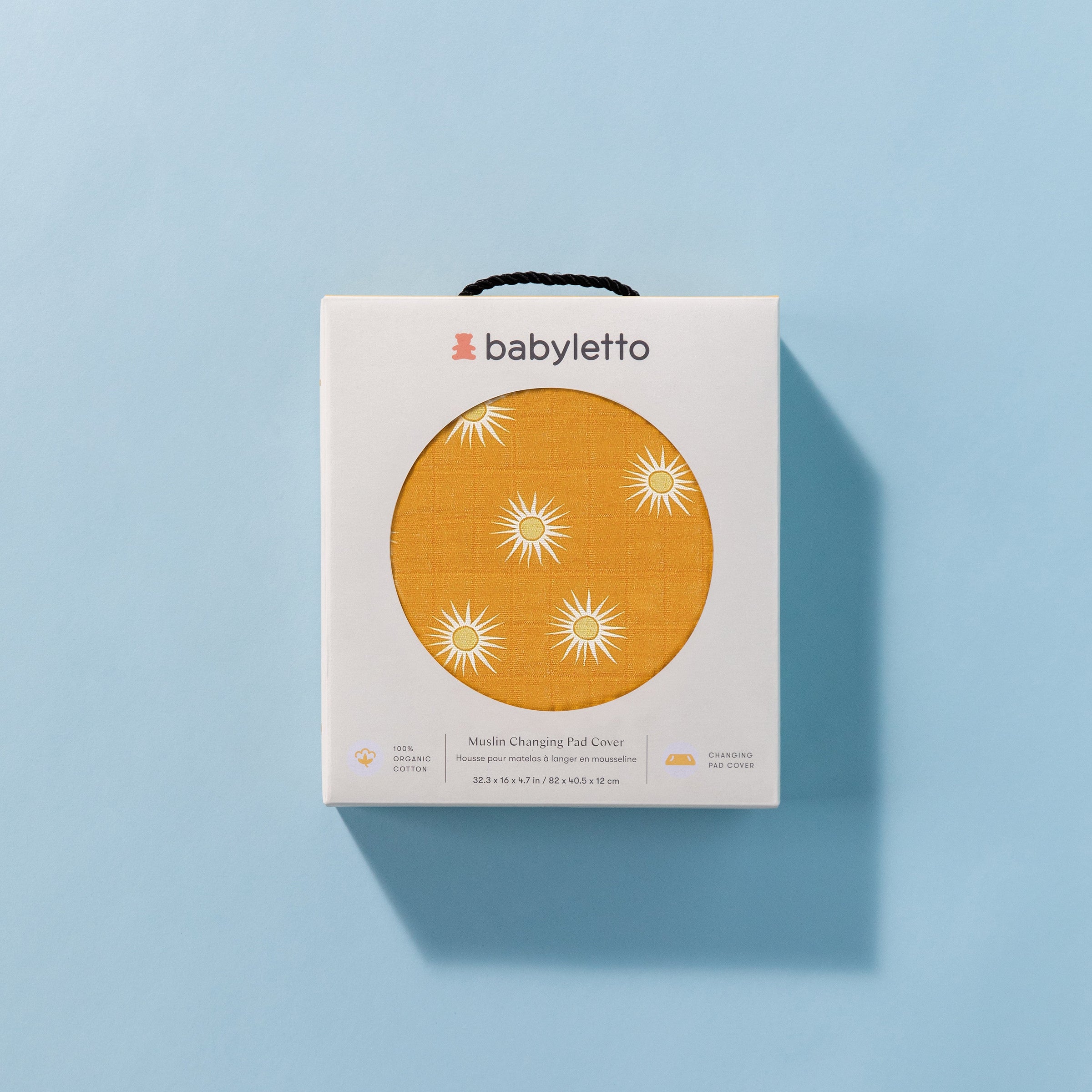 T26937,Golden Hour Quilted Muslin Changing Pad Cover Golden Hour Quilted Muslin Changing Pad Cover