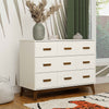 M5826WNL,Scoot 6-Drawer Dresser in White/Natural Walnut