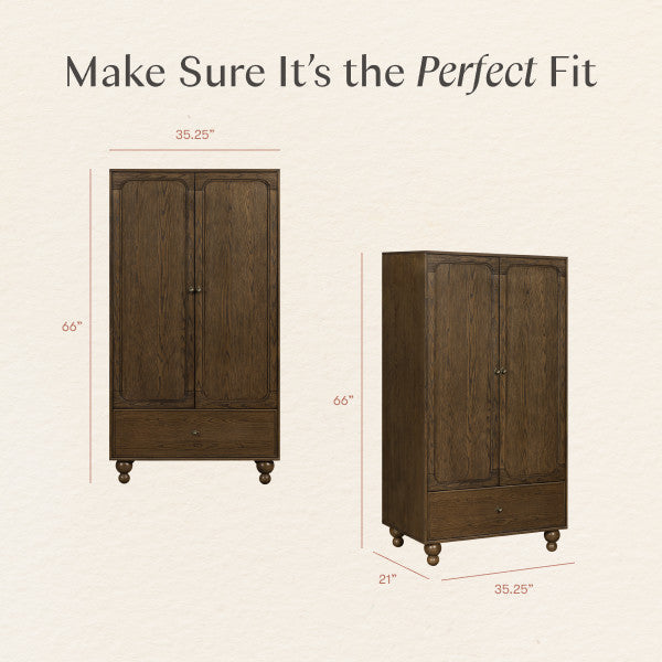 M33329TE,Nate Berkus x Babyletto Astre Assembled Armoire in Toffee