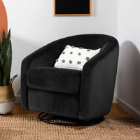 M5887BLKV,Madison Swivel Glider in Black Velvet