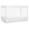 M8601KW,Harlow 3-in-1 Convertible Crib w/Toddler Bed Conversion Kit in White/Acrylic