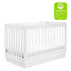 M8601KW,Harlow 3-in-1 Convertible Crib w/Toddler Bed Conversion Kit in White/Acrylic