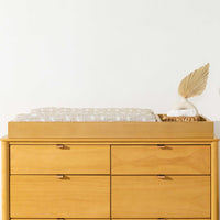 T27037,Beach Bum Quilted Muslin Changing Pad Cover in GOTS Certified Organic Cotton