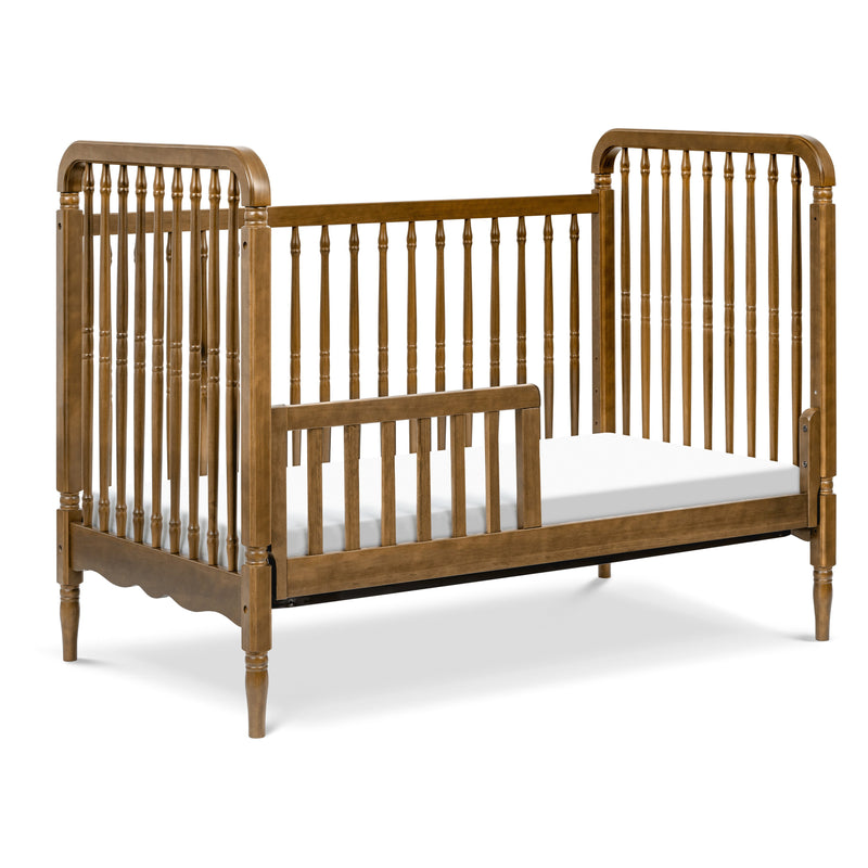 M7101NL,Liberty 3-in-1 Convertible Spindle Crib w/Toddler Bed Conversion Kit in Natural Walnut