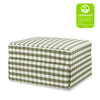 M21785GGH,Crawford Gliding Ottoman in Moss Green Gingham