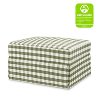 M21785GGH,Crawford Gliding Ottoman in Moss Green Gingham