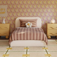 M31269PWB,Nara Twin Bed in Performance Ivory Boucle