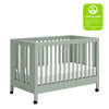 M6601LS,Maki Full Size Folding Crib w/ Toddler Bed Conversion Kit in Light Sage