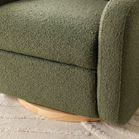 M23188OBLB,Nami Glider Recliner w/ Electronic Control and USB in Olive Boucle w/Light Wood Base