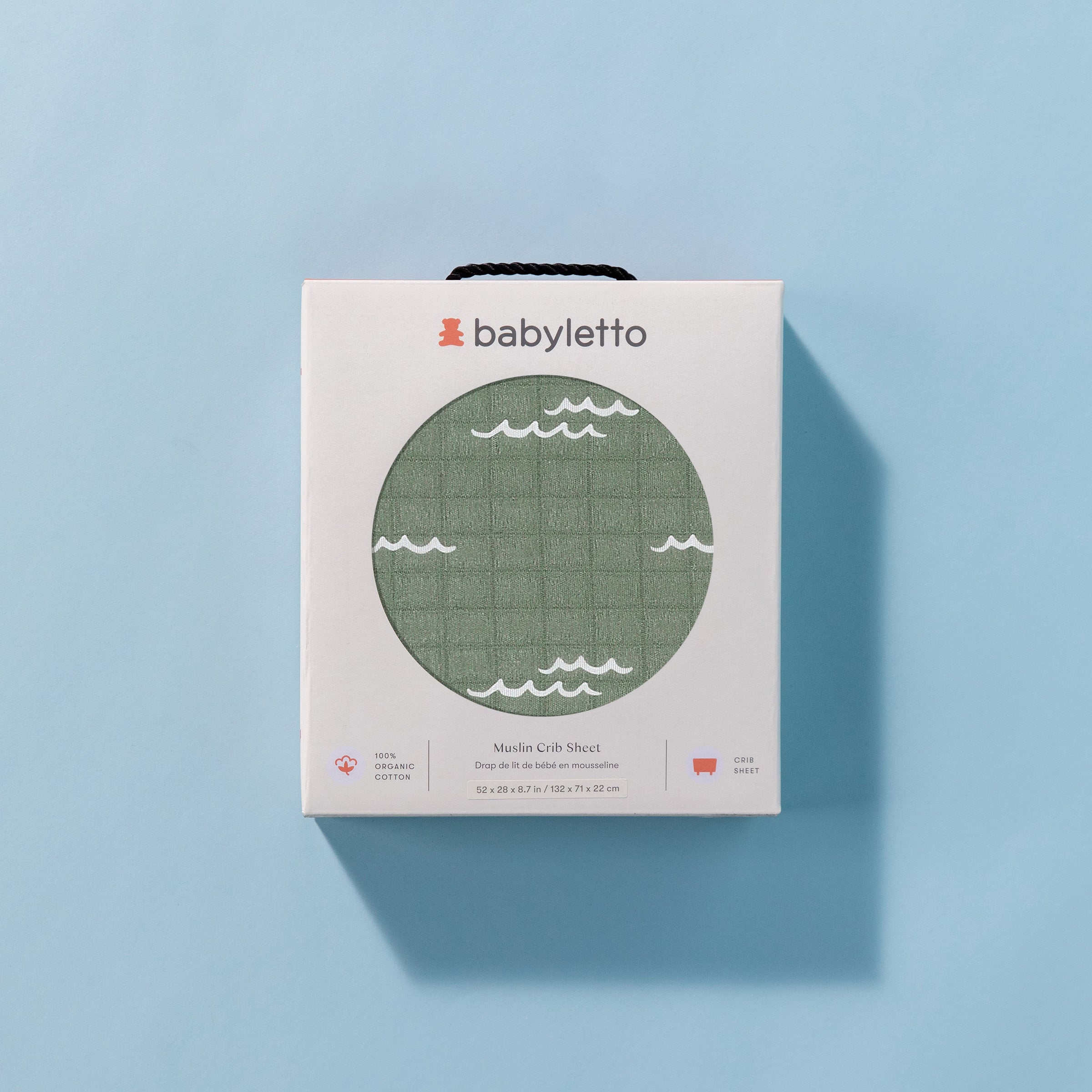 T27135,Ocean Waves Muslin Crib Sheet Ocean Waves Muslin Crib Sheet