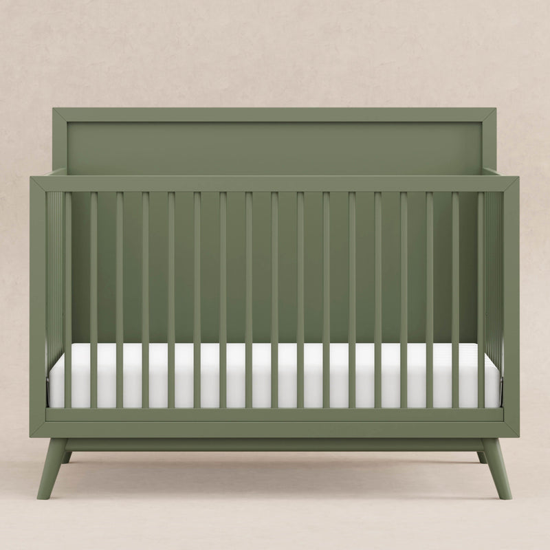 M15901OL,Palma Mid-Century 4-in-1 Convertible Crib w/Toddler Bed Conversion in Olive