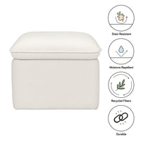 M20985PCMEW,Cali Storage Ottoman in Performance Cream Eco-Weave