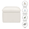 M20985PCMEW,Cali Storage Ottoman in Performance Cream Eco-Weave