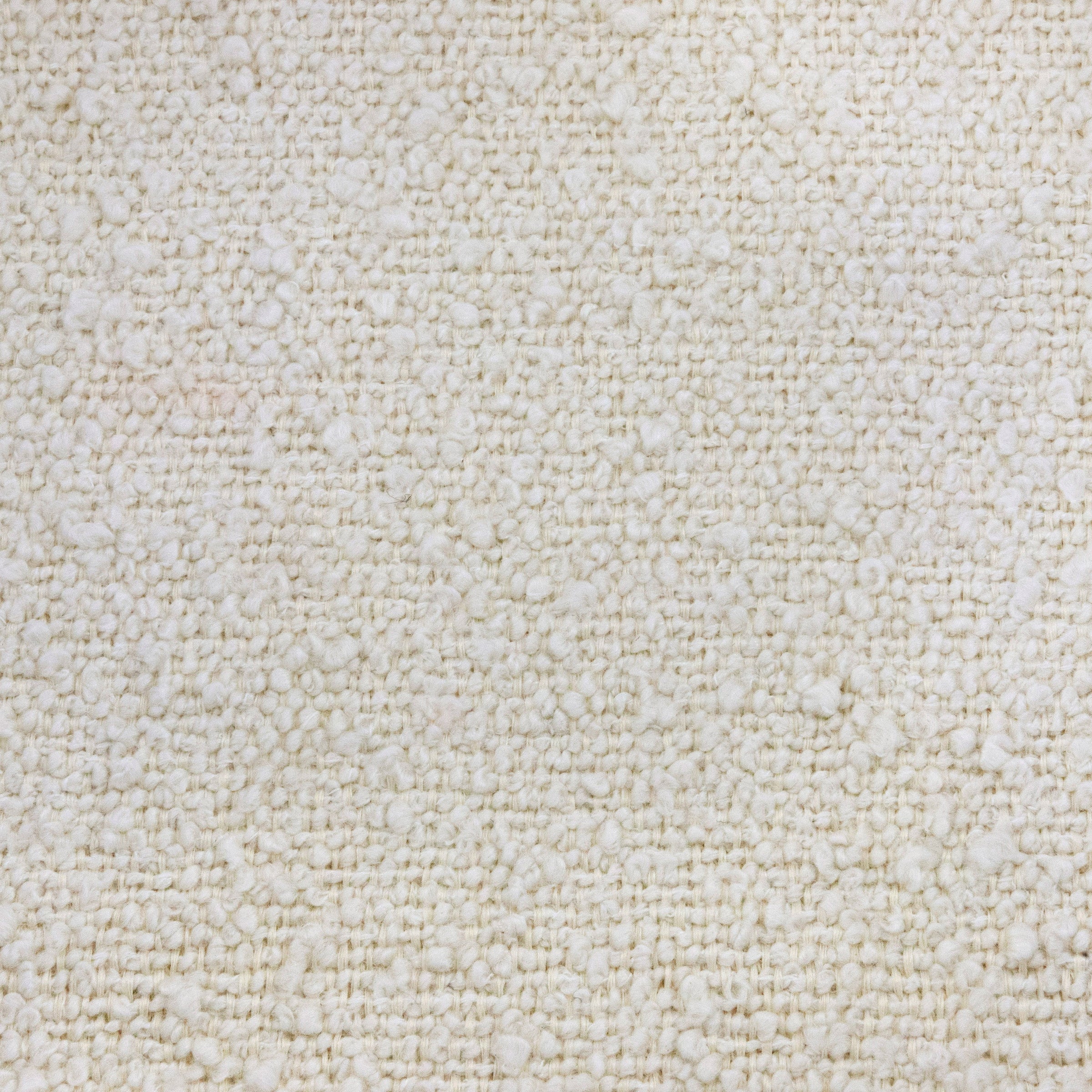 M21785WBIF,Crawford Gliding Ottoman in Ivory Boucle with Ivory Tassel Fringe