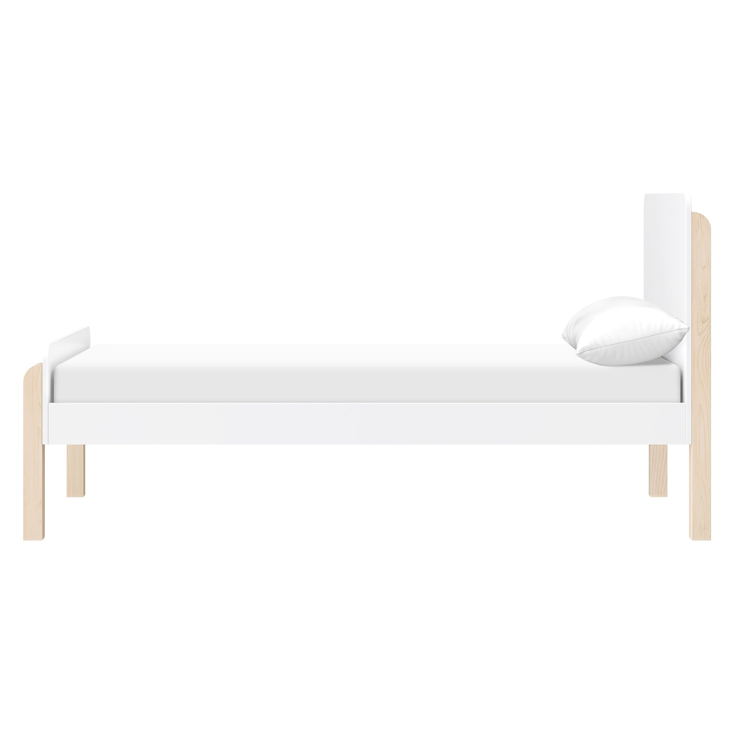 M18469WNX,TipToe Twin Bed in White and Washed Natural