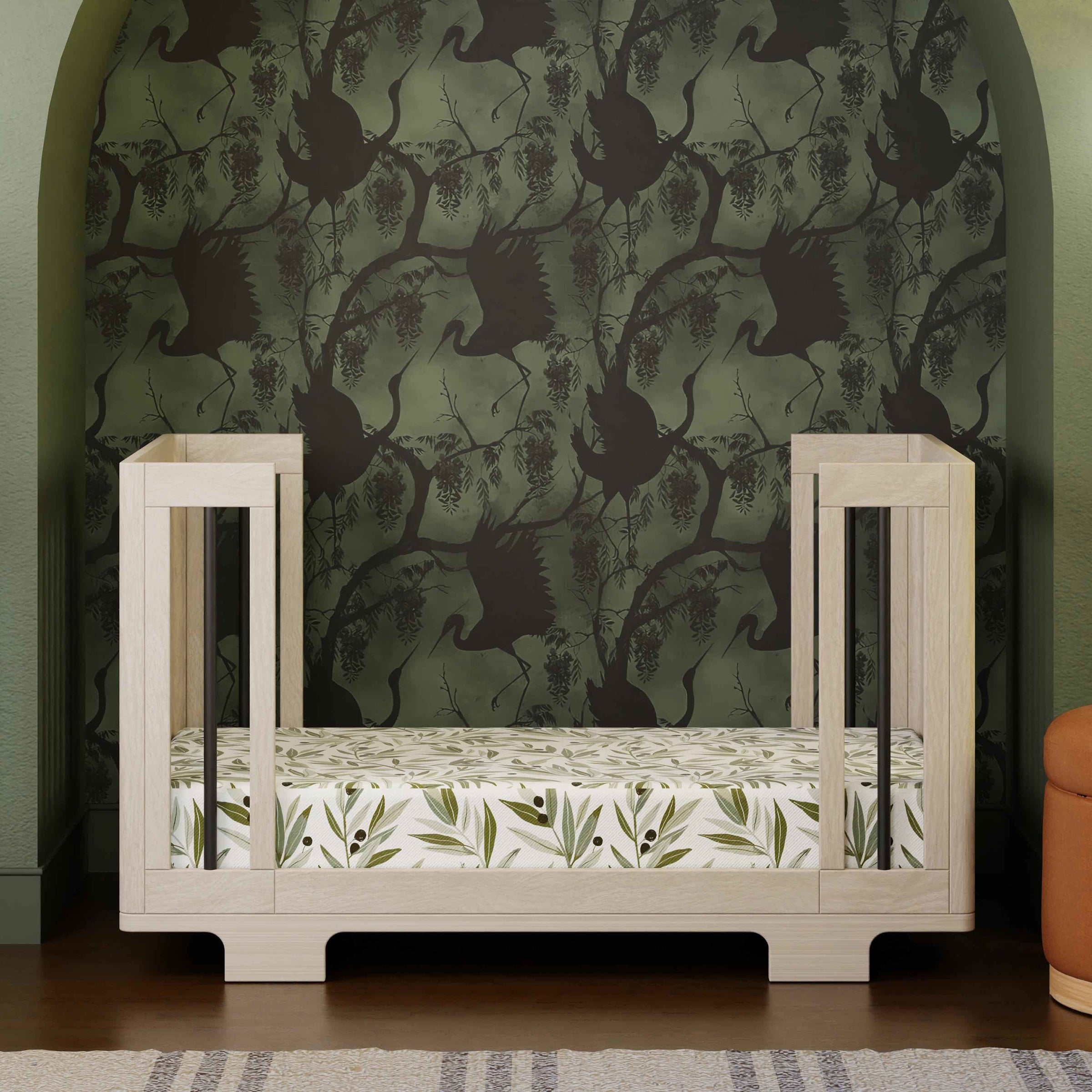 M23401NXB,Yuzu 8-in-1 Convertible Crib w/All-Stages Conversion in Washed Natural/Black