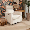 M17182PCMEW,Willa Pro Power Glider Recliner w/ Power Lumbar in Performance Cream Eco-Weave