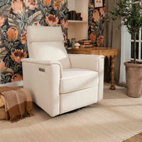M17182PCMEW,Willa Pro Power Glider Recliner w/ Power Lumbar in Performance Cream Eco-Weave