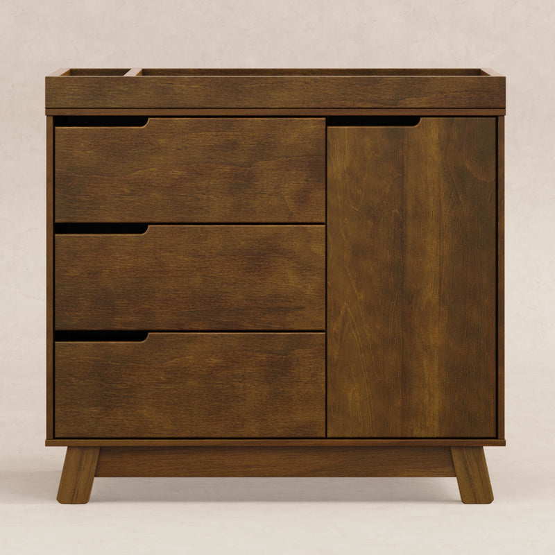 M4223NL,Hudson 3-Drawer Changer Dresser w/Removable Changing Tray in Natural Walnut