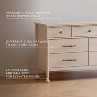 M31416WP,Alouette 7-Drawer Assembled Dresser in Washed Pine