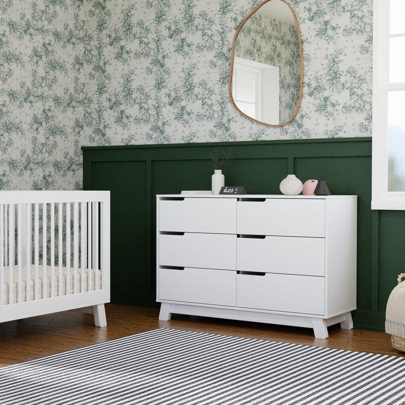 M4216W,Hudson 6-Drawer Double Dresser  Assembled in White Finish