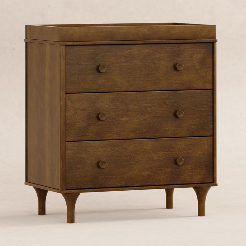 M9023NL,Lolly 3-Drawer Changer Dresser in Natural Walnut