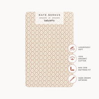 T34336ASR,Nate Berkus x Babyletto Mini Crib Sheet in Autumn Star