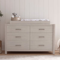 B26416WDF,Hemsted 6-Drawer Assembled Dresser in White Driftwood
