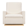 M20984CSHLB,Cali Pillowback Chair and a Half Glider in Chantilly Fleece w/ Light Wood Base