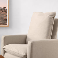 M20987PBEW,Cali Pillowback Swivel Glider in Performance Beach Eco-Weave